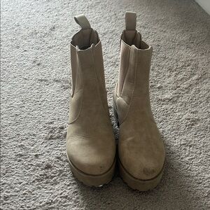 Dirty Laundry Beige Ankle Booties